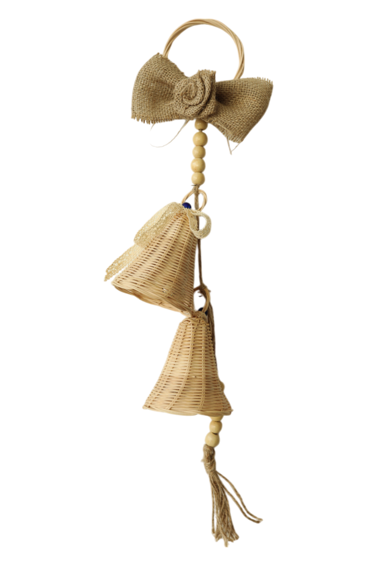 İkili Kapı Süsü Düz Bambu