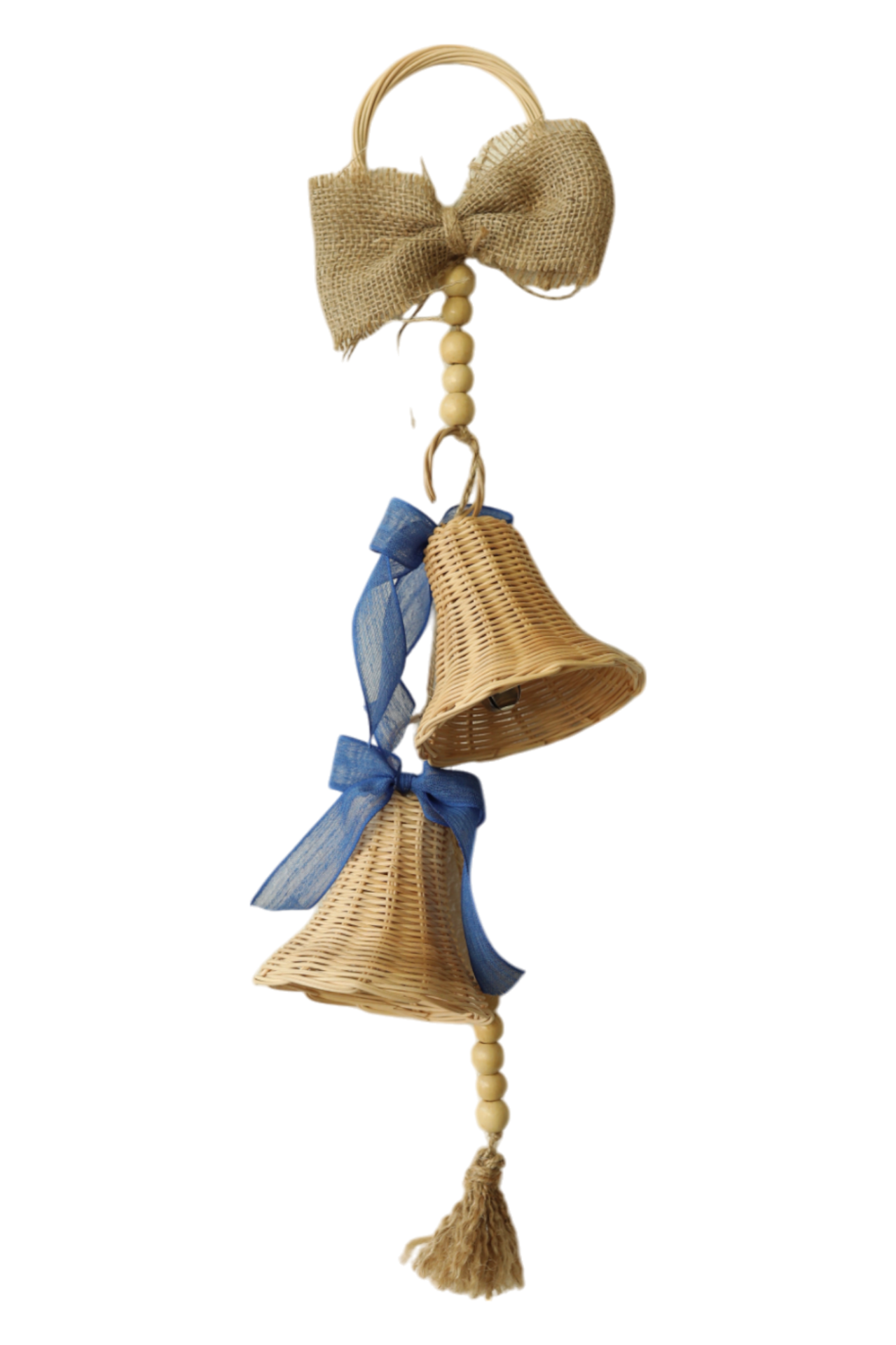 İkili Kapı Süsü Mavi Kurdele