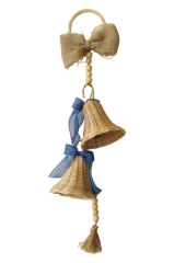 İkili Kapı Süsü Mavi Kurdele