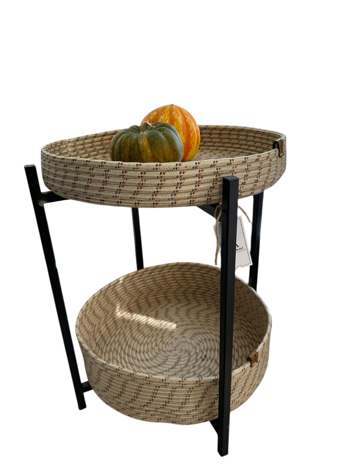 Metal İskeletli İkili Sepet Desenli