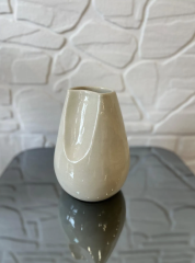 İkili Oluklu Vazo Bej