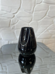 İkili Oluklu Vazo Siyah