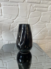 İkili Oluklu Vazo Siyah