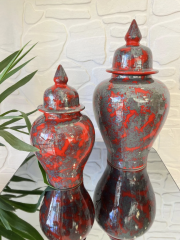 İkili Şah Küp Ateş Kırmızısı