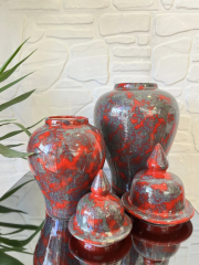 İkili Şah Küp Ateş Kırmızısı