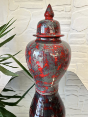 İkili Şah Küp Ateş Kırmızısı