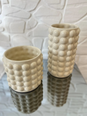 İkili Vazo Takımı Bej