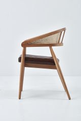 Balaz Sandalye CEVİZ - BORDO