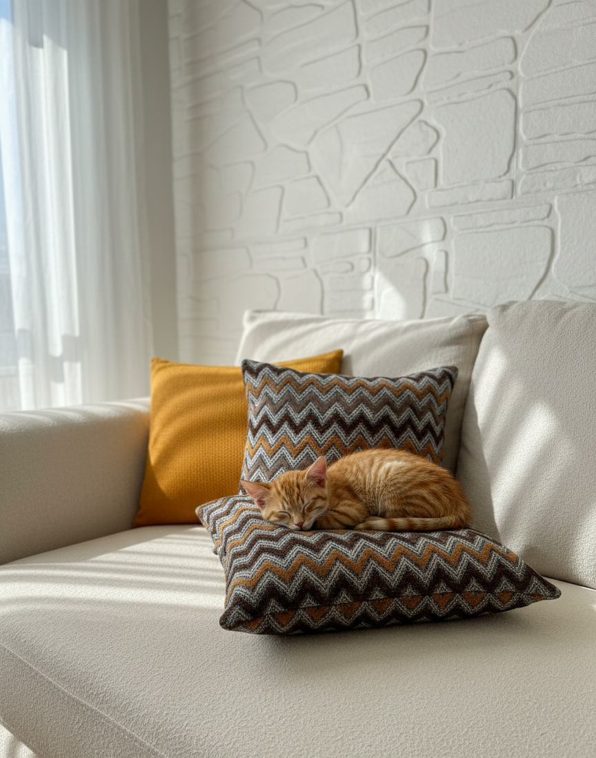 SEYMEN ALİ KIRLENT / YASTIK KILIFI / TEK PARÇA- DESENLİ